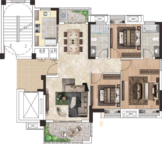 名都状元府D户型户型图
