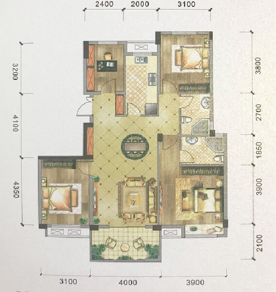 B2户型户型图