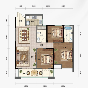 B户型户型图